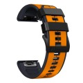 For Garmin Instinct 2X Solar Sports Two-Color Silicone Watch Band(Orange+Black)