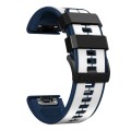 For Garmin Epix Pro 51mm Sports Two-Color Silicone Watch Band(White+Dark Blue)