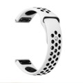 For Garmin Epix Pro 47mm Sports Breathable Silicone Watch Band(White+Black)