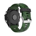 For Garmin Instinct 2X Solar Camouflage Printed Silicone Watch Band(Army Green+Army Camouflage)