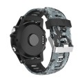For Garmin Epix Pro 51mm Camouflage Printed Silicone Watch Band(Black+Digital Camouflage)
