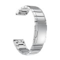 For Garmin Enduro 2 Tortoise Shell Stainless Steel Watch Band(Sliver)
