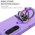 For Samsung Galaxy Z Fold5 5G Armor Ring Holder Phone Case(Purple)