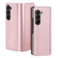For Samsung Galaxy Z Fold5 5G DUX DUCIS Bril Series PU + TPU Phone Case(Pink)