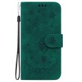 For Motorola Moto G84 Butterfly Rose Embossed Leather Phone Case(Green)