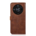 For Honor X9b/X50 5G/Magic6 Lite 5G KHAZNEH Dual-color Cowhide Texture Flip Leather Phone Case(Brown