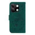 For Tecno Pova 5 Pro Butterfly Rose Embossed Leather Phone Case(Green)