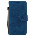 For Tecno Spark 20 Pro Butterfly Rose Embossed Leather Phone Case(Blue)