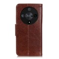 For Honor X9b/X50 5G/Magic6 Lite 5G Nappa Texture Flip Leather Phone Case(Brown)