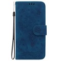 For OPPO A59 5G / A2M Butterfly Rose Embossed Leather Phone Case(Blue)