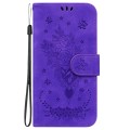 For OPPO F25 Pro 5G Global Butterfly Rose Embossed Leather Phone Case(Purple)