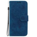 For OPPO Reno11 Global Butterfly Rose Embossed Leather Phone Case(Blue)