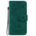 For OPPO Reno11 Pro 5G Global Butterfly Rose Embossed Leather Phone Case(Green)