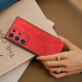 For Samsung Galaxy S24 Ultra 5G ABEEL Retro Litchi Texture PU Phone Case(Red)