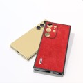 For Samsung Galaxy S24 Ultra 5G ABEEL Retro Litchi Texture PU Phone Case(Red)