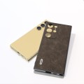 For Samsung Galaxy S24 Ultra 5G ABEEL Dream Litchi Texture PU Phone Case(Khaki)