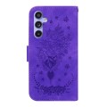 For Samsung Galaxy S23 FE 5G Butterfly Rose Embossed Leather Phone Case(Purple)