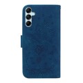 For Samsung Galaxy A15 Butterfly Rose Embossed Leather Phone Case(Blue)
