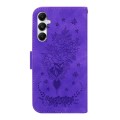 For Samsung Galaxy A05s Butterfly Rose Embossed Leather Phone Case(Purple)