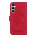 For Samsung Galaxy A05s Butterfly Rose Embossed Leather Phone Case(Red)