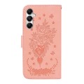 For Samsung Galaxy A05s Butterfly Rose Embossed Leather Phone Case(Pink)