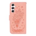 For Samsung Galaxy S24+ 5G Butterfly Rose Embossed Leather Phone Case(Pink)