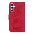 For Samsung Galaxy S24 5G Butterfly Rose Embossed Leather Phone Case(Red)