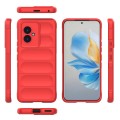 For Honor 100 5G Magic Shield TPU + Flannel Phone Case(Red)