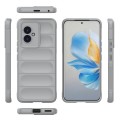 For Honor 100 5G Magic Shield TPU + Flannel Phone Case(Grey)
