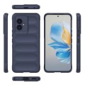For Honor 100 5G Magic Shield TPU + Flannel Phone Case(Dark Blue)
