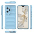 For Honor 100 Pro 5G Magic Shield TPU + Flannel Phone Case(Light Blue)