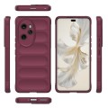 For Honor 100 Pro 5G Magic Shield TPU + Flannel Phone Case(Wine Red)