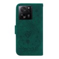 For Xiaomi 13T / 13T Pro / Redmi K60 Ultra Butterfly Rose Embossed Leather Phone Case(Green)