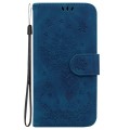 For Xiaomi Redmi Note 13 5G Butterfly Rose Embossed Leather Phone Case(Blue)