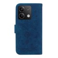 For Xiaomi Redmi Note 13 5G Butterfly Rose Embossed Leather Phone Case(Blue)