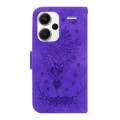 For Xiaomi Redmi Note 13 Pro+ 5G Butterfly Rose Embossed Leather Phone Case(Purple)