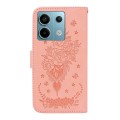 For Xiaomi Redmi Note 13 Pro 5G Butterfly Rose Embossed Leather Phone Case(Pink)