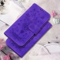 For Xiaomi Redmi Note 13R Pro Butterfly Rose Embossed Leather Phone Case(Purple)