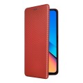 For Xiaomi Redmi 12 4G Carbon Fiber Texture Flip Leather Phone Case(Brown)