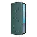 For Xiaomi Redmi Note 13 Pro Carbon Fiber Texture Flip Leather Phone Case(Green)