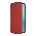 For Xiaomi Redmi Note 13 Pro Carbon Fiber Texture Flip Leather Phone Case(Brown)
