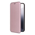 For Xiaomi 14 Pro Carbon Fiber Texture Flip Leather Phone Case(Pink)
