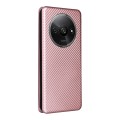 For Xiaomi Redmi A3 4G Carbon Fiber Texture Flip Leather Phone Case(Pink)