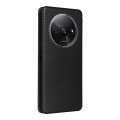 For Xiaomi Redmi A3 4G Carbon Fiber Texture Flip Leather Phone Case(Black)