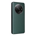 For Xiaomi Redmi A3 4G Carbon Fiber Texture Flip Leather Phone Case(Green)