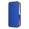 For Xiaomi Redmi Note 13 Pro / M6 Pro 4G Carbon Fiber Texture Flip Leather Phone Case(Blue)