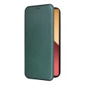 For Xiaomi Redmi Note 13 Pro / M6 Pro 4G Carbon Fiber Texture Flip Leather Phone Case(Green)