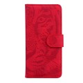 For Realme C67 4G Global Tiger Embossing Pattern Flip Leather Phone Case(Red)
