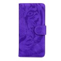 For Realme C67 4G Global Tiger Embossing Pattern Flip Leather Phone Case(Purple)