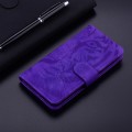For Realme 12 Pro+ Global Tiger Embossing Pattern Flip Leather Phone Case(Purple)